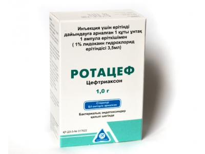 Ротацеф 1,0 в комплекте с раст-лем лидокаин г/х 1% 3,5 мл