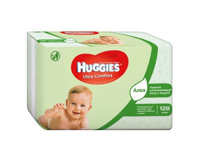Салфетки влажные Huggies Ultra Comfort №128