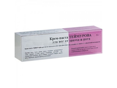 Теймурова крем - паста ддя ног против пота и запаха 50 г