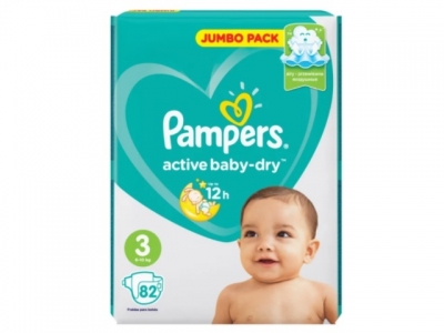 Подгузники Pampers Aktive baby-dry™ 3 (6-10 кг)  №82