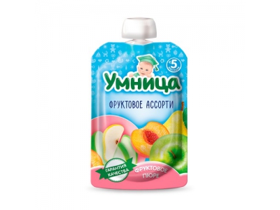 Пюре Умница фруктовое ассорти 100,0