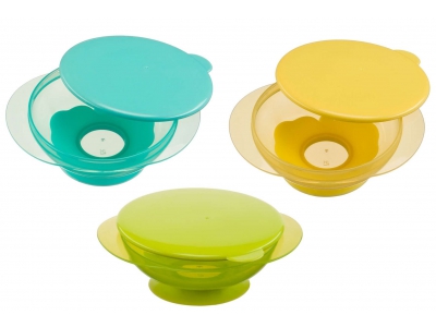 Happy Baby тарелка с крышкой на присоске