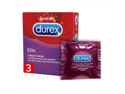 Презервативы durex Elit гладкие, сверхтонкие №3