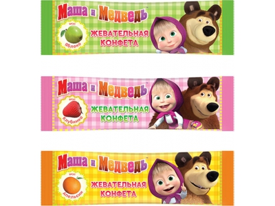 Жевательная конфета Маша и Медведь 11г