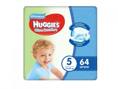 Подгузники Huggies Ultra Comfort для мальчиков 5 (12-22 кг) №64