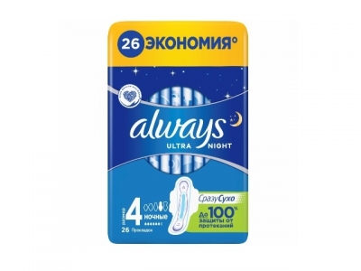Прокладки always ultra night №26