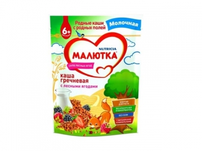 Малютка Каша гречневая с лесными ягодами  220 г