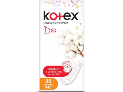 Прокладки ежедневные Kotex Deo Нормал №20