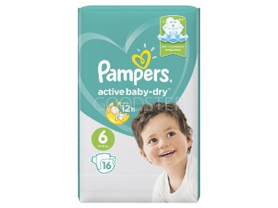 Подгузники Pampers Aktive baby-dry™ 6 (13-18 кг)  №16