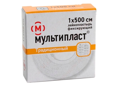 Лейкопластырь медицинский 1*500 см на основе ткани хлопчатобумажной
