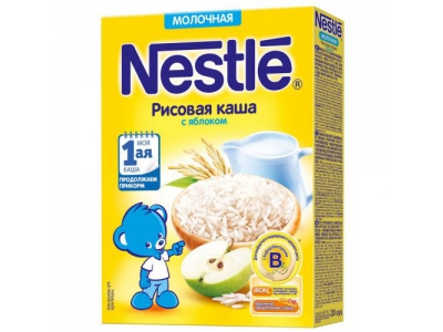 Каша детская Nestle Рисовая молочная с яблоком 220 г