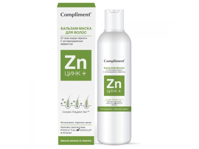 Бальзам-маска д/волос Compliment Цинк+ 200 мл 
