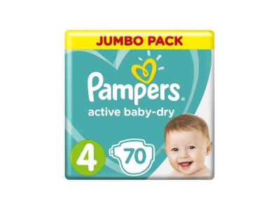 Подгузники  Pampers Active Baby-Dry Maxii 4 (9-14 кг)  №70