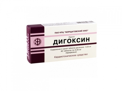 Дигоксин 0,25 мг №40 табл