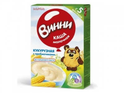 Винни каша молочная кукурузная с пребиотиками 200 гр