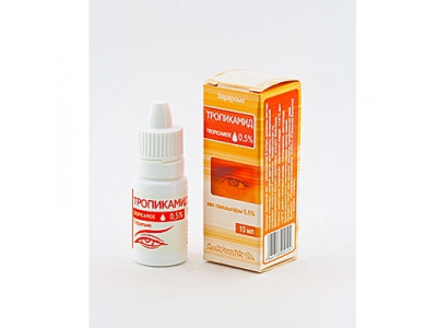Тропикамид глазные капли 0,5% 10 мл