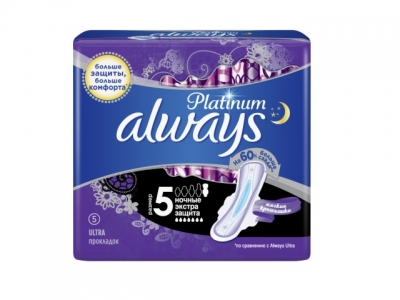 Прокладки always ultra secure night №5 platinum