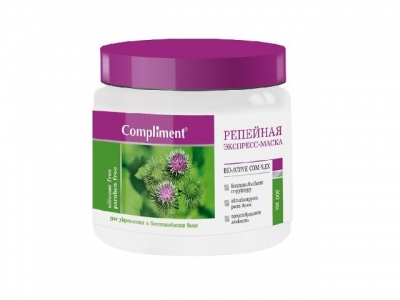 Маска-экспресс репейная Compliment для укрепления волос 500 мл