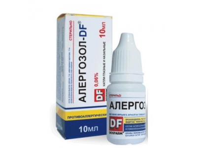 Алергозол-DF 0,06% 10 мл капли