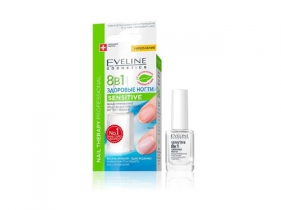Средство для укрепления ногтей Eveline здоровые ногти 8 в 1 с кварцем