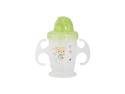 Поильник непроливайка Бусинка 250 мл с трубочкой и ручкой