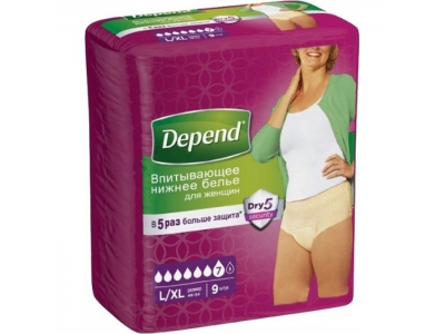 Нижнее белье впитыв. д/женщин Depend размер 50-56 №9