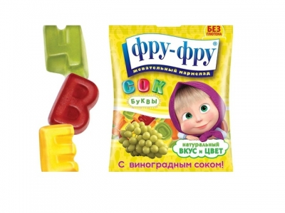 Фру-Фру 100 гр жевательный мармелад Сок буквы