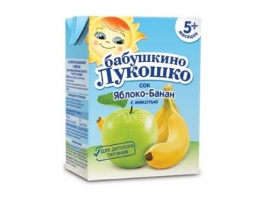 Лукошко сок ябл.-банановый с мякотью