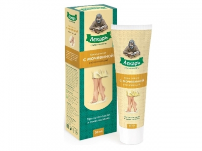 Лекарь крем с мочевиной при натоптышах и сухих мозолях 50мл