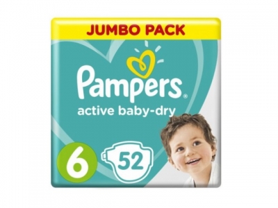 Подгузники Pampers Aktive baby-dry 6 (13-18 кг) №52