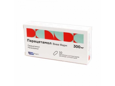 Парацетамол Вива Фарм 300 мг свечи №10