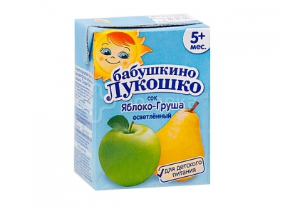 Бабушкино Лукошко Сок яблоко-грушевый 200 мл
