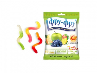 Фру-Фру мармелад жевательный Червячки с витамином С 90 гр.
