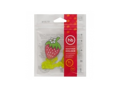 Холдер Happy Baby для пустышки Клубника 0+ 